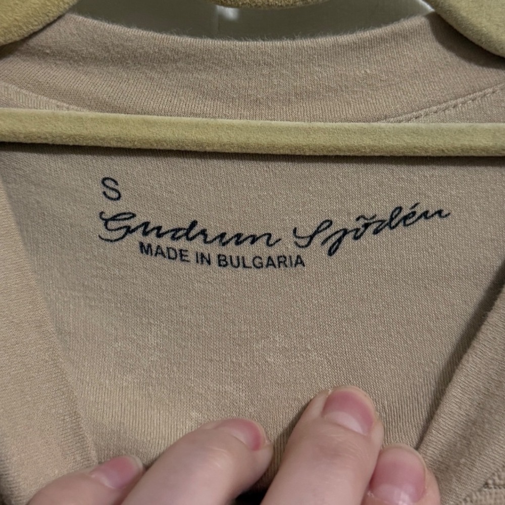 Gudrun Sjoden Beige Ribbed Organic Cotton Velour Zip Longline Jacket Small - Picture 2 of 7